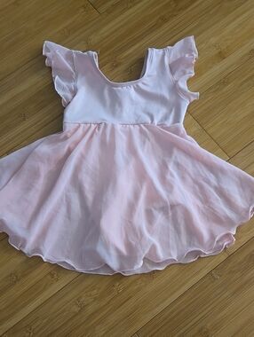 Light Pink Flutter Sleeve Ballet Dance Dress 3-4T